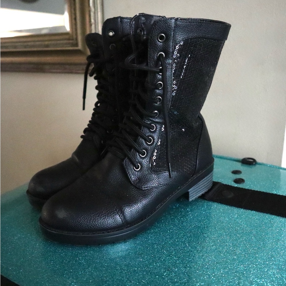 Stylish Black Women's Combat Boots